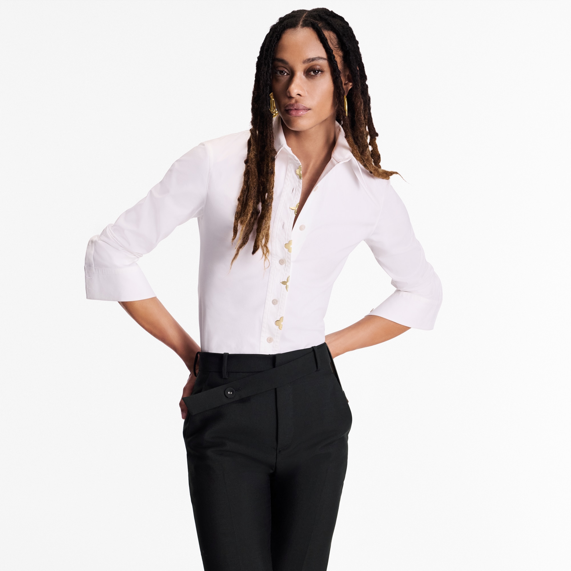 Monogram Accent Shirt - Women - Ready-to-Wear | LOUIS VUITTON ®